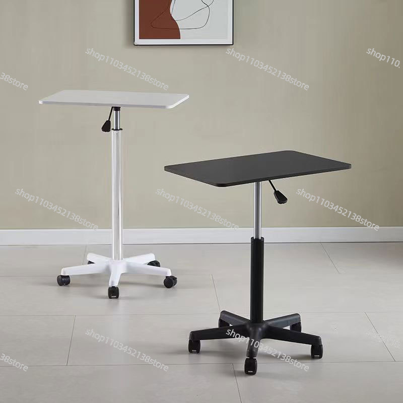 Laptop Stand Bamboo - Mesa móvil con ruedas, mesa elevable