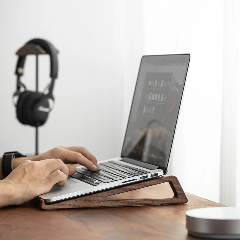 Laptop Stand Bamboo - Soporte para computadora portátil de madera