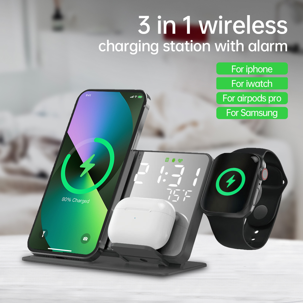 Wireless Charger 3 In 1 - Cargador inalámbrico 3 en 1 para