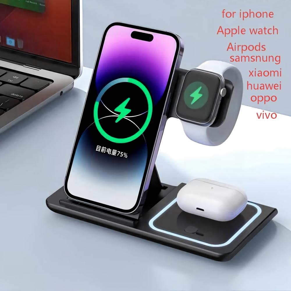 Wireless Charger 3 In 1 - Soporte de carga inalámbrico 3 en