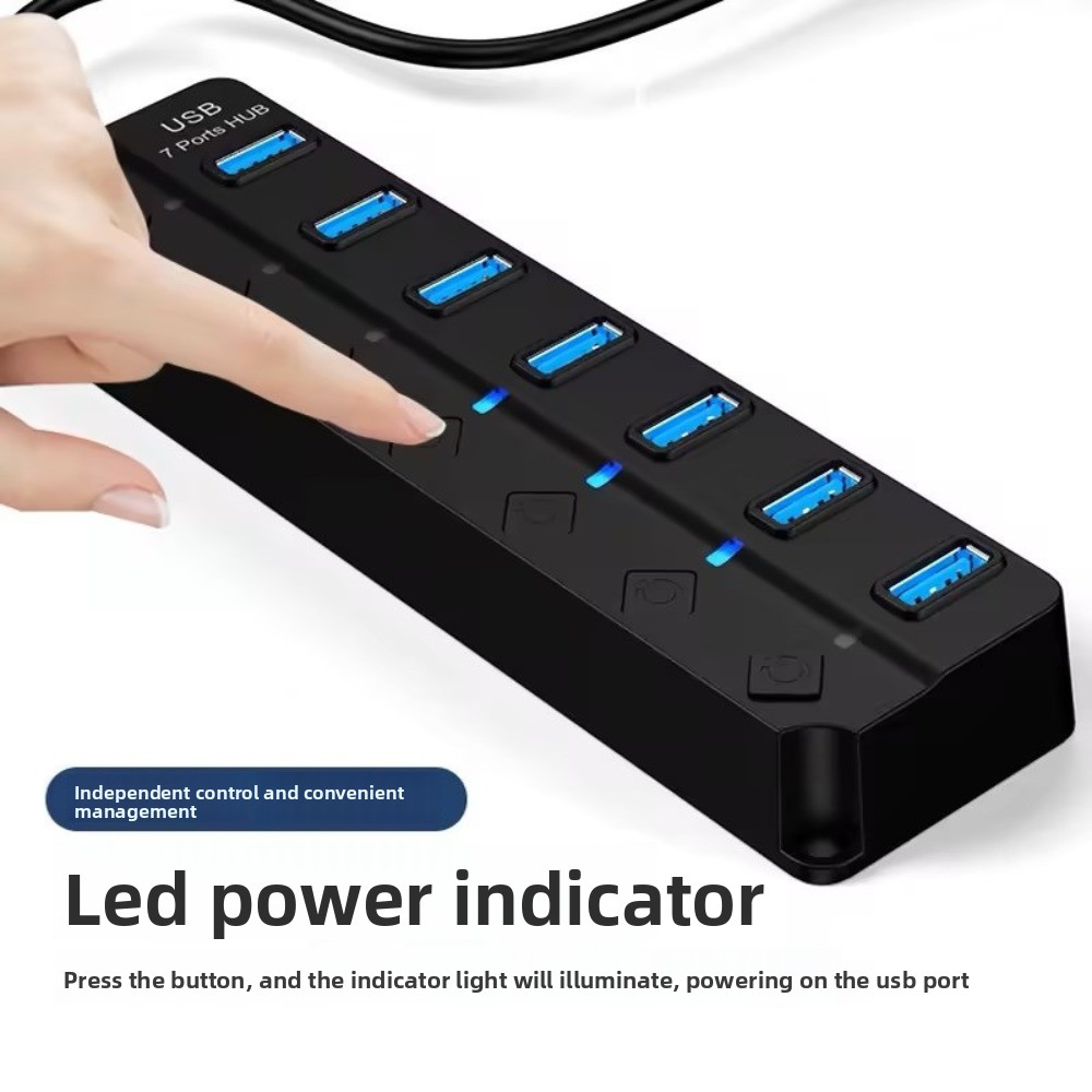 Usb Hub 7 Port - Hub USB 3.0 7 en 1
