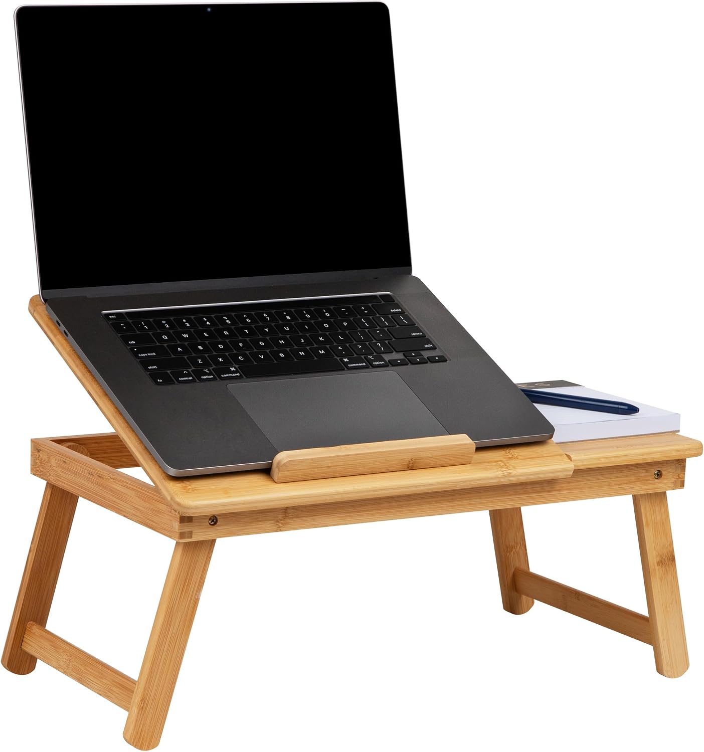 Laptop Stand Bamboo - Escritorio portátil con patas plegables para