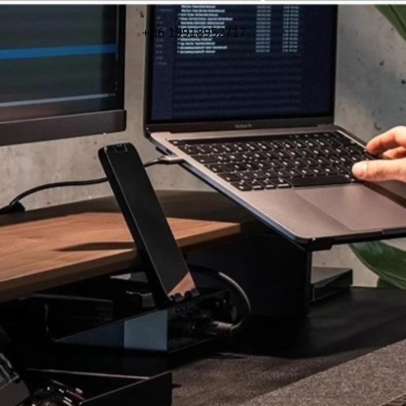 Laptop Stand Bamboo - Soporte Ergonómico de Aluminio para Monitor,