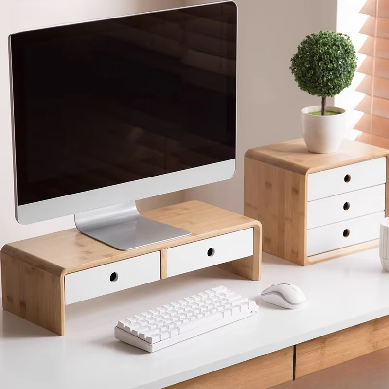 Laptop Stand Bamboo - Elevador de Monitor de ordenador portátil