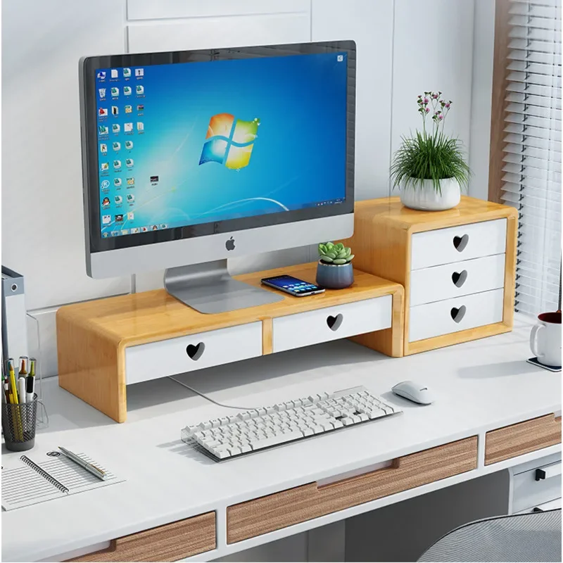 Laptop Stand Bamboo - Soporte de escritorio de bambú Natural,