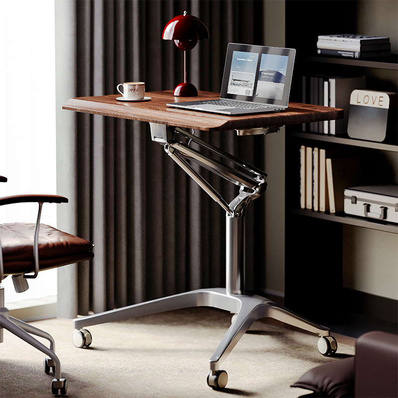 Laptop Stand Bamboo - Escritorio Neumático de Altura Ajustable, Mesa