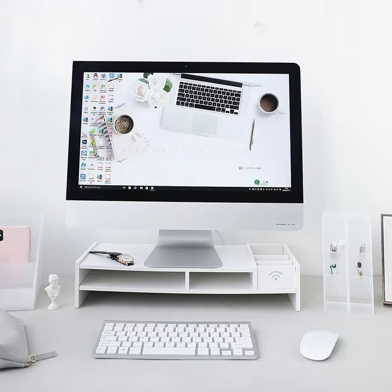 Laptop Stand Bamboo - Soporte de Bambú de 2 Niveles