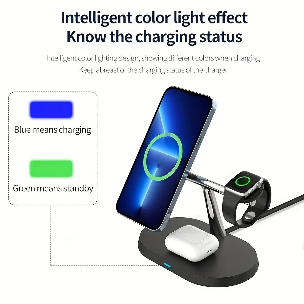 Base de Carga Inalámbrica Magn - Wireless Charger 3 In 1 reseña y precio