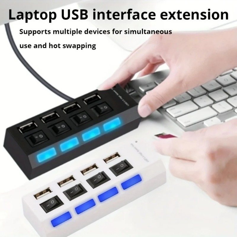 Hub USB 2,0, adaptador de corr - Usb Hub 7 Port reseña y precio