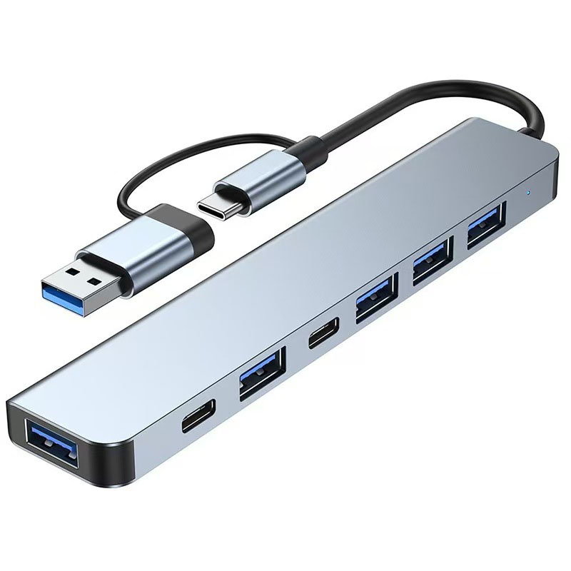 Concentrador USB A C de 7 Puer - Usb Hub 7 Port reseña y precio