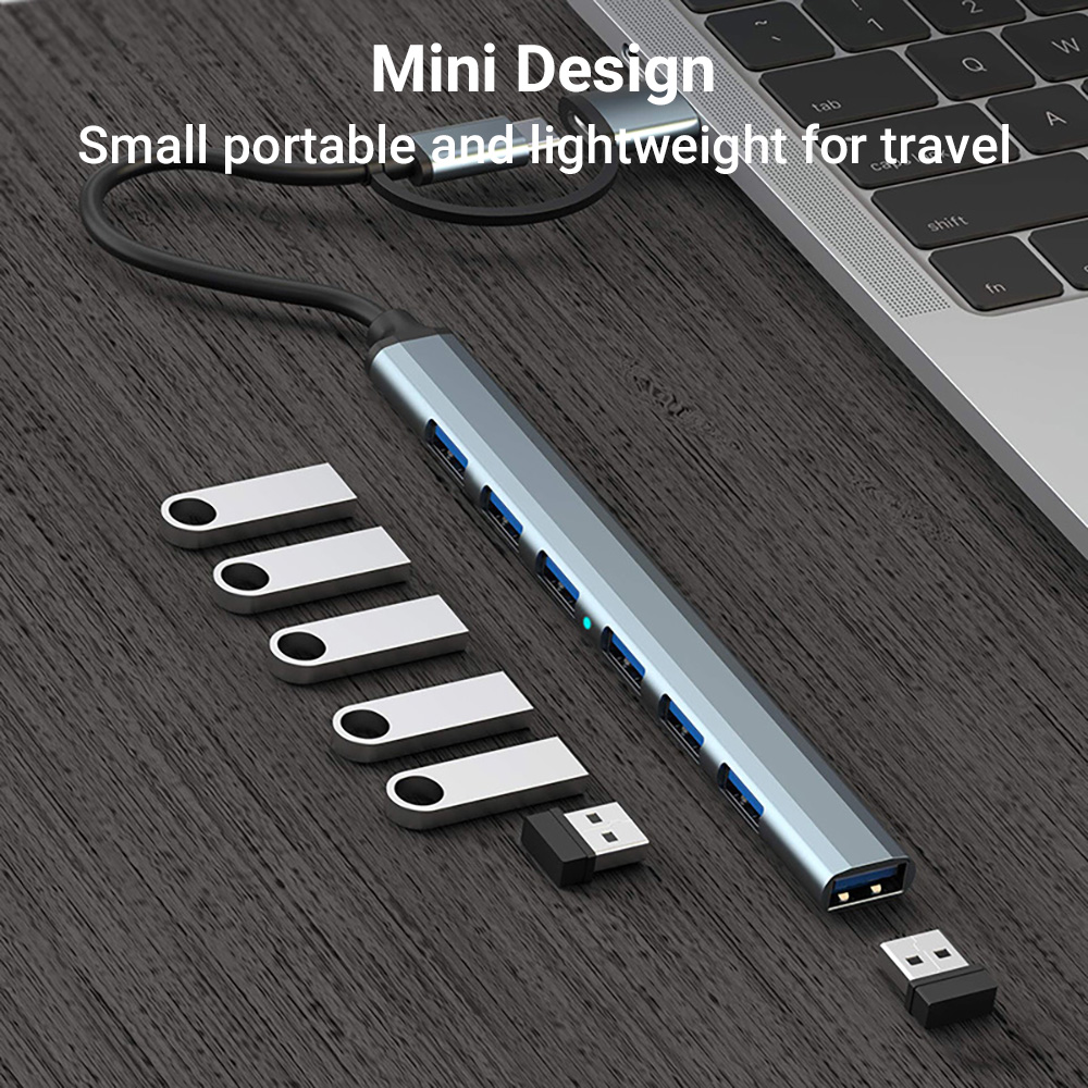 Adaptador multipuerto USB C Hu - Usb Hub 7 Port reseña y precio