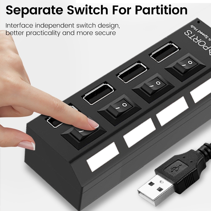 Concentrador de puertos USB 2, - Usb Hub 7 Port reseña y precio