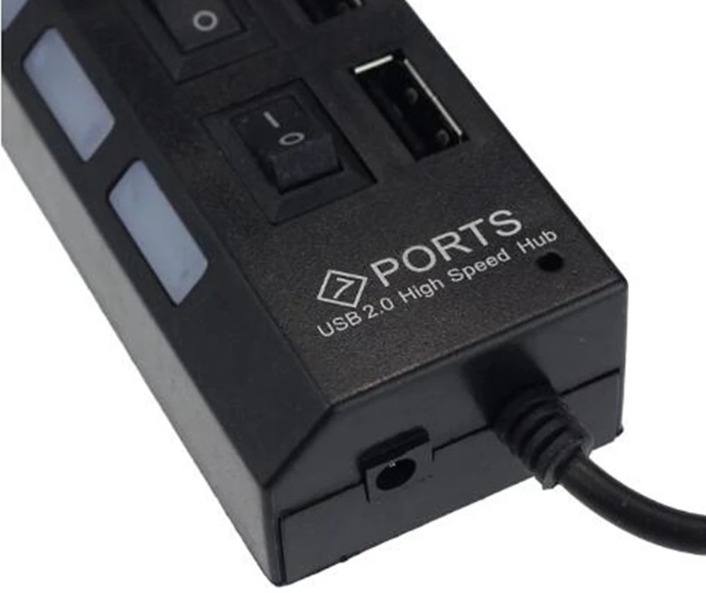 Divisor Hub USB 2,0 de 7 puert - Usb Hub 7 Port reseña y precio