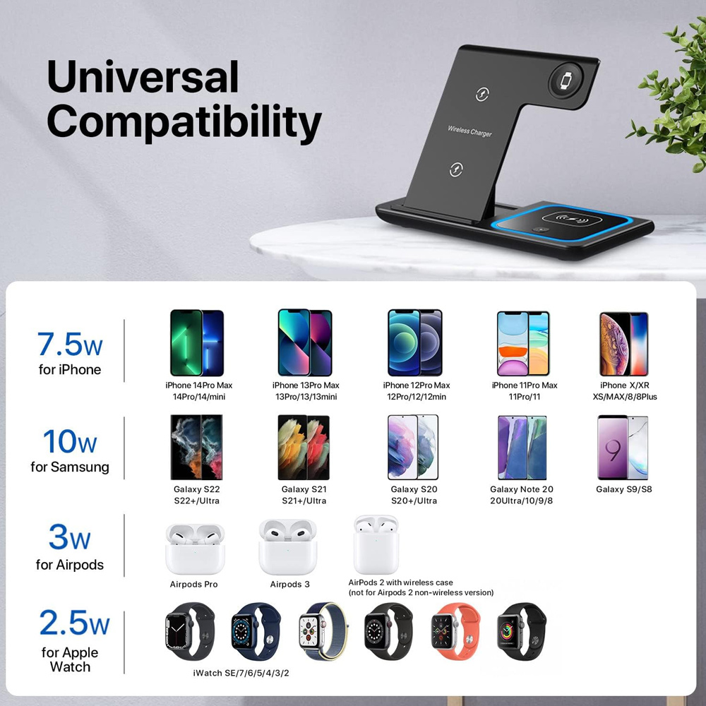Soporte de carga inalámbrico 3 - Wireless Charger 3 In 1 reseña y precio