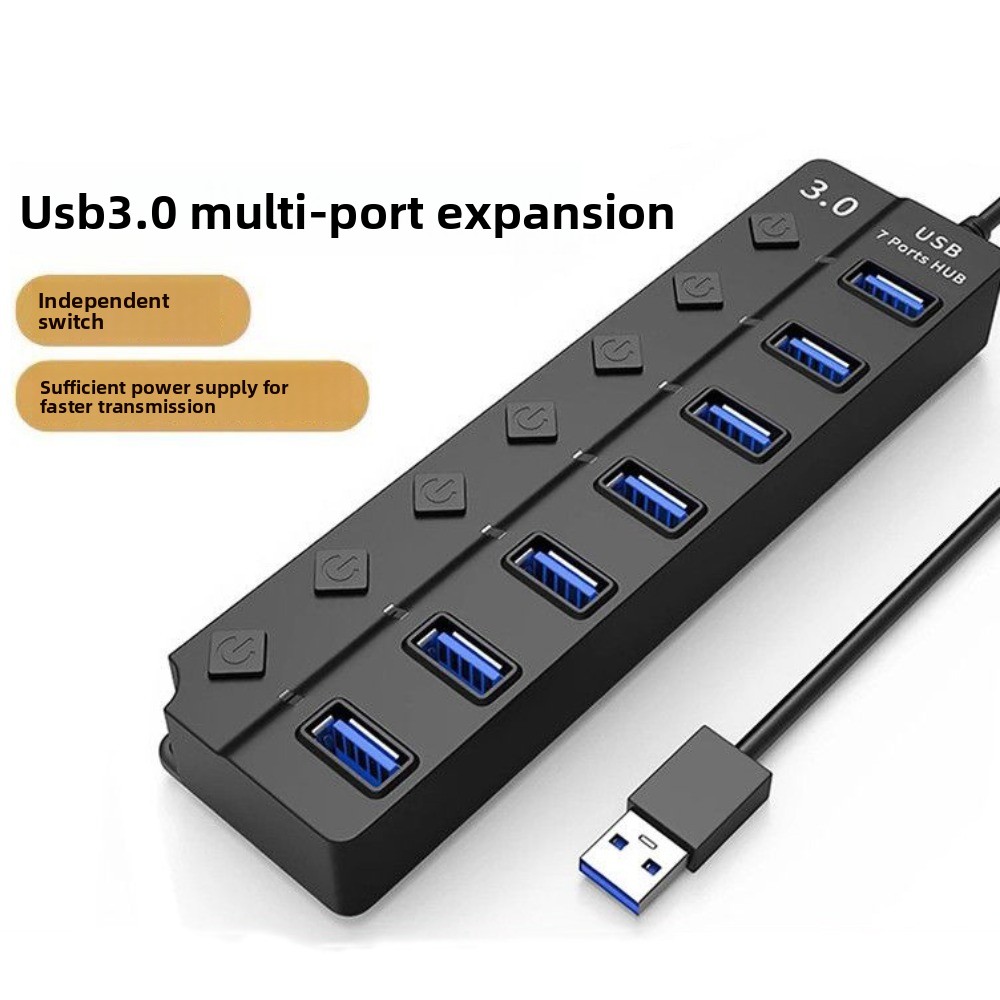 Hub USB 3.0 7 en 1 con Interru - Usb Hub 7 Port reseña y precio