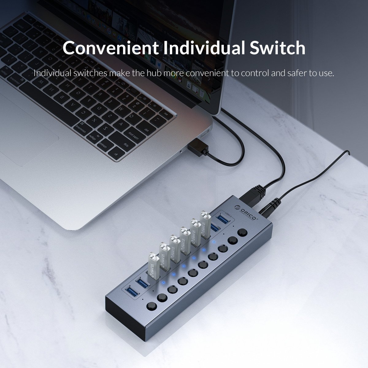 ORICO-enchufe divisor de conce - Usb Hub 7 Port reseña y precio