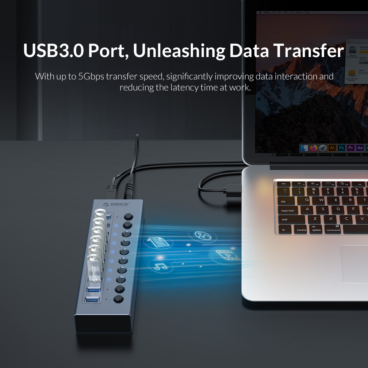 ORICO-enchufe divisor de conce - Usb Hub 7 Port reseña y precio