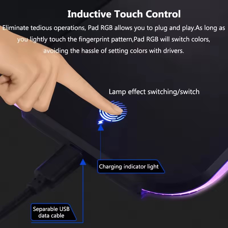 Alfombrilla de ratón RGB con c - Mouse Charging Pad reseña y precio