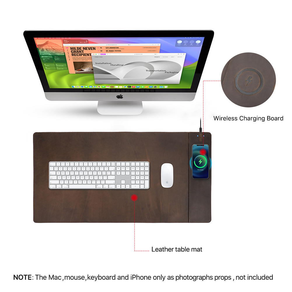 Alfombrilla de ratón de cuero  - Mouse Charging Pad reseña y precio
