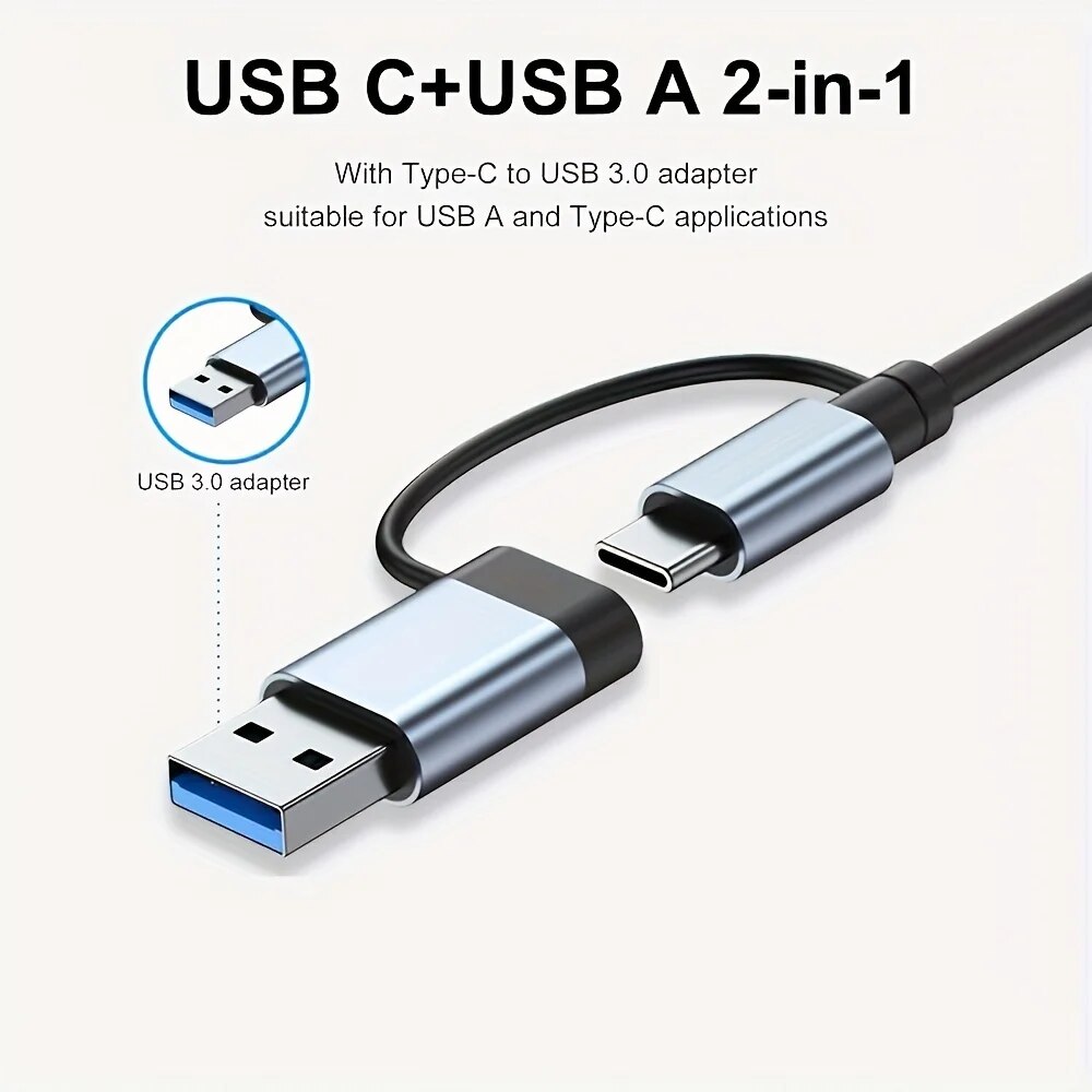 Hub USB3.0 2 en 1, extensor di - Usb Hub 7 Port reseña y precio