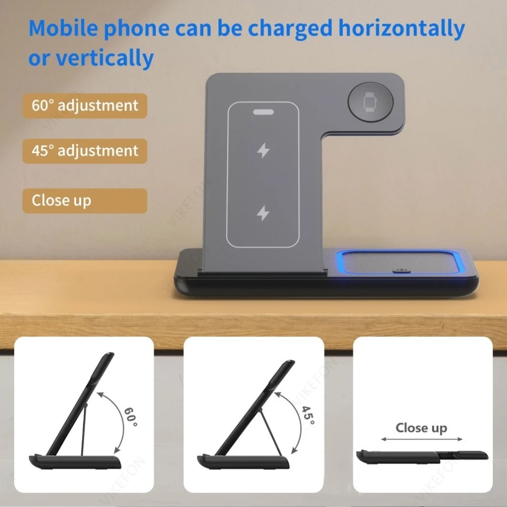 Estación de Carga Inalámbrica  - Wireless Charger 3 In 1 reseña y precio
