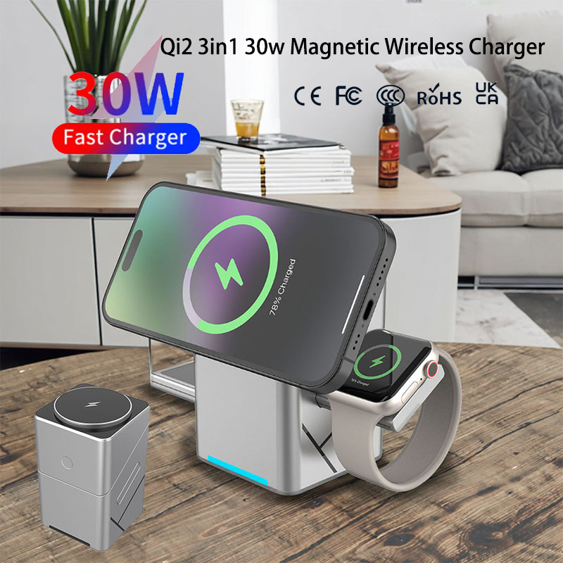 Cargador Inalámbrico Magnético - Wireless Charger 3 In 1 reseña y precio