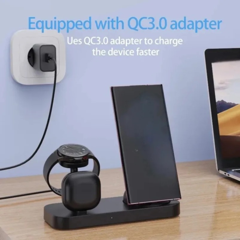 Cargador Inalámbrico 3 en 1 co - Wireless Charger 3 In 1 reseña y precio