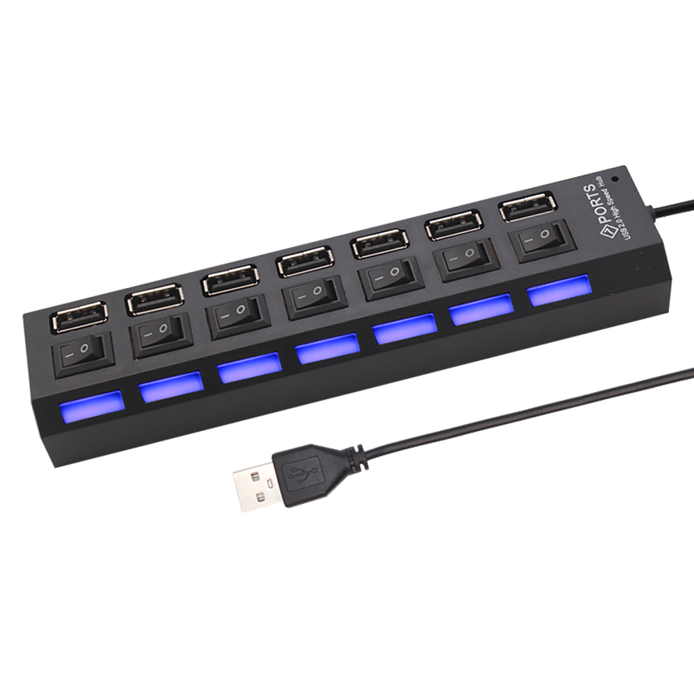 Hub USB 2,0, divisor USB de al - Usb Hub 7 Port reseña y precio