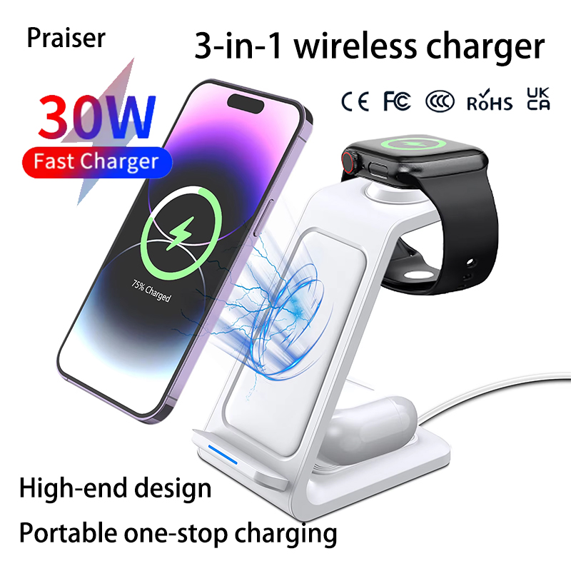 Base de carga inalámbrica 3 en - Wireless Charger 3 In 1 reseña y precio