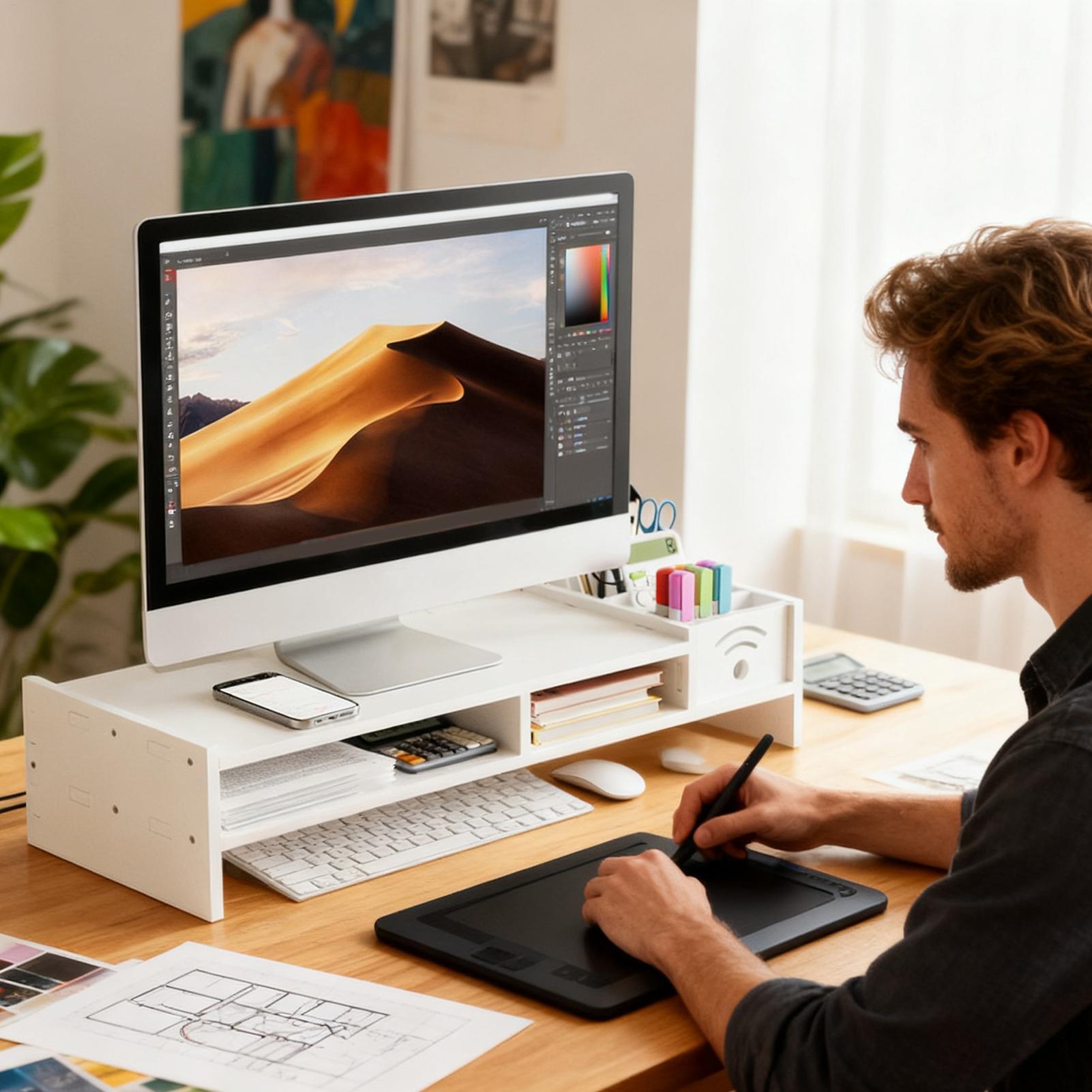 Soporte para monitor de escrit - Laptop Stand Bamboo reseña y precio